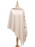 Cashmere Feeling Shawl w/ Openable Button Details